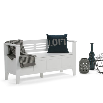 White | Adams Entryway Bench