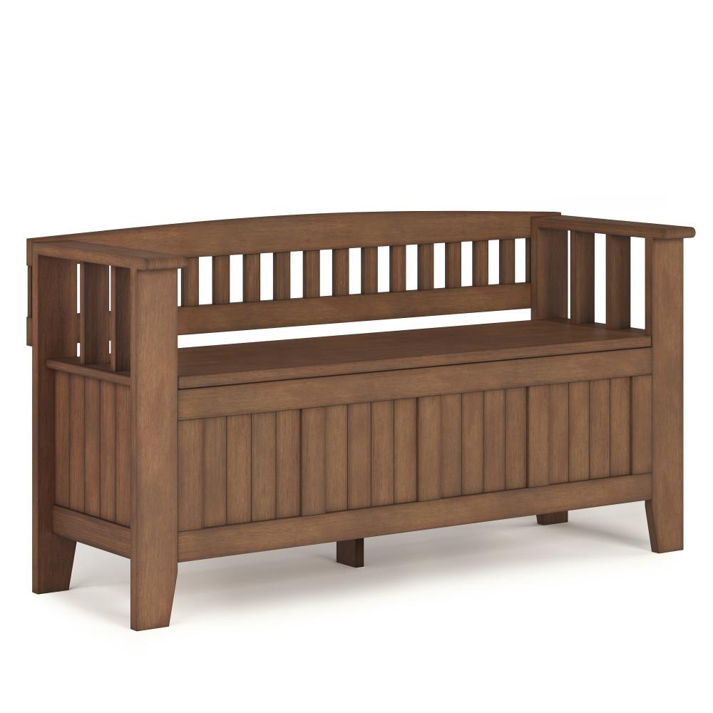 Rustic Natural Aged Brown | Acadian Entryway Bench