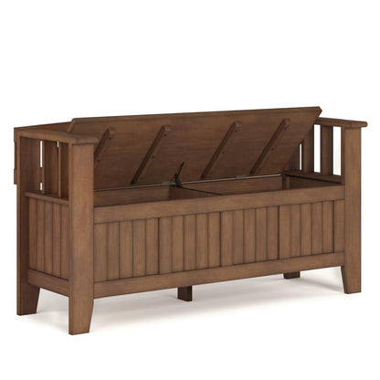 Rustic Natural Aged Brown | Acadian Entryway Bench