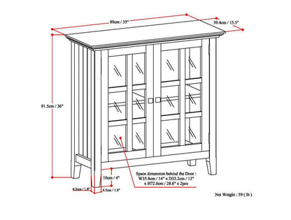 Light Golden Brown | Acadian Low Storage Cabinet