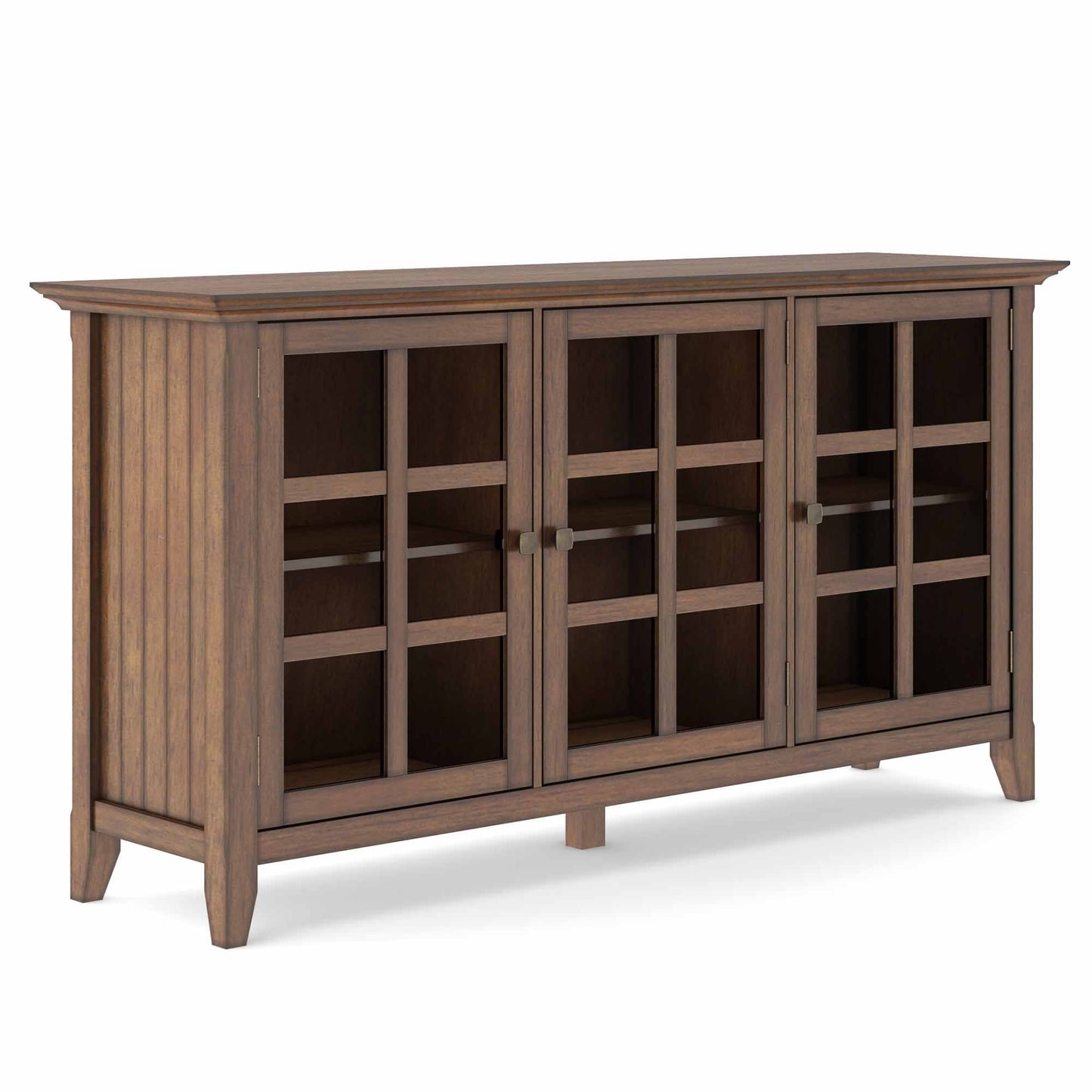 Rustic Natural Aged Brown | Acadian Wide Storage Cabinet