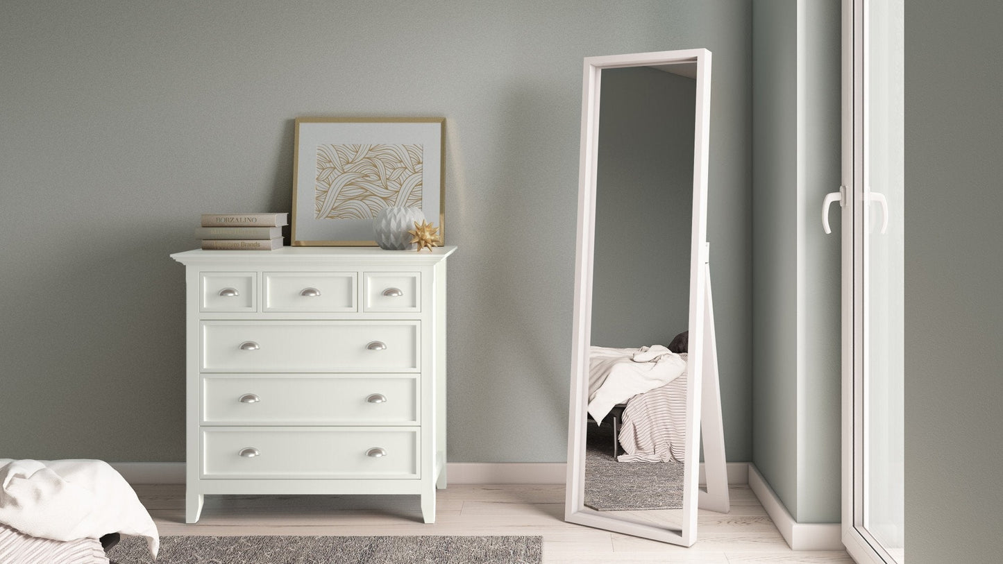 White | Acadian Bedroom Chest of Drawers