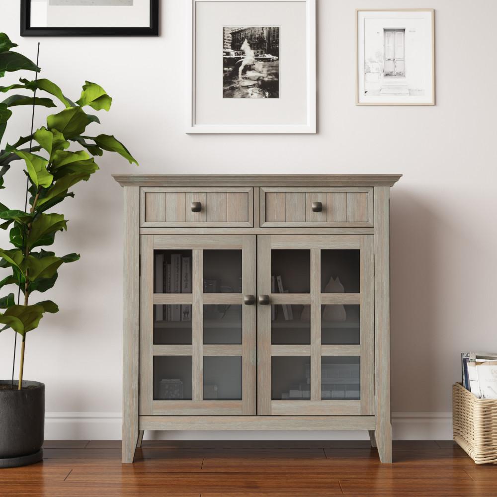 Distressed Grey | Acadian Entryway Storage Cabinet