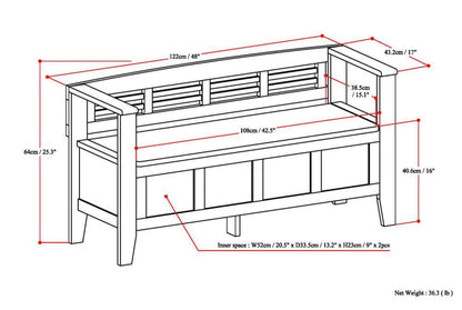 Distressed Grey | Adams Entryway Bench