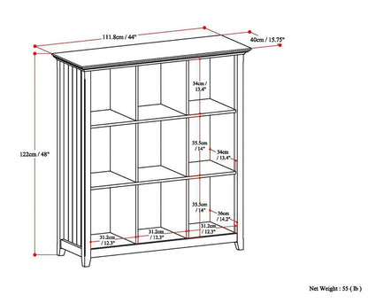 Black | Acadian Nine Cube Bookcase & Storage Unit