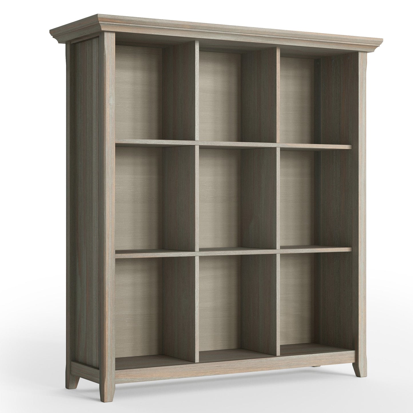 Distressed Grey | Acadian Nine Cube Bookcase & Storage Unit