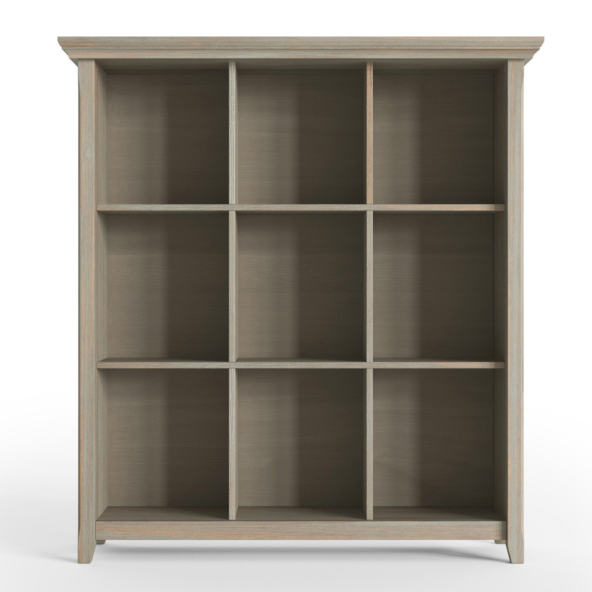 Distressed Grey | Acadian Nine Cube Bookcase & Storage Unit