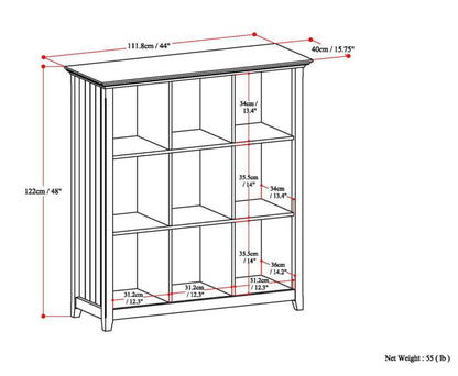 Distressed Grey | Acadian Nine Cube Bookcase & Storage Unit