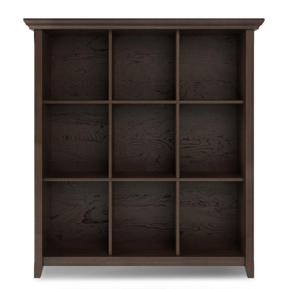 Warm Walnut Brown | Acadian Nine Cube Bookcase & Storage Unit