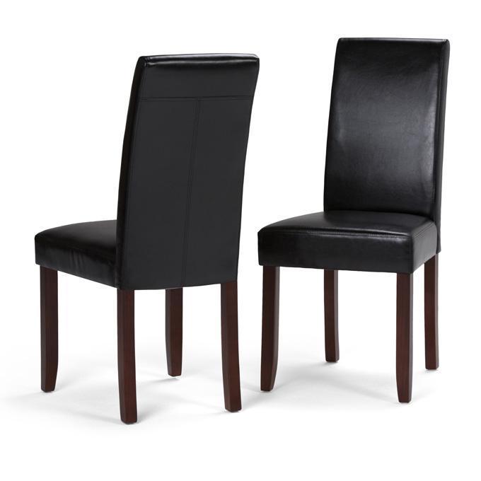 Midnight Black Vegan Leather | Acadian 9 Piece Dining Set