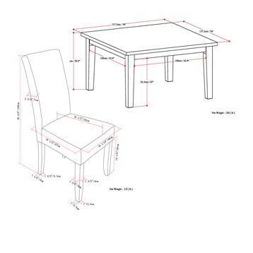 Satin Cream Vegan Leather | Acadian 9 Piece Dining Set