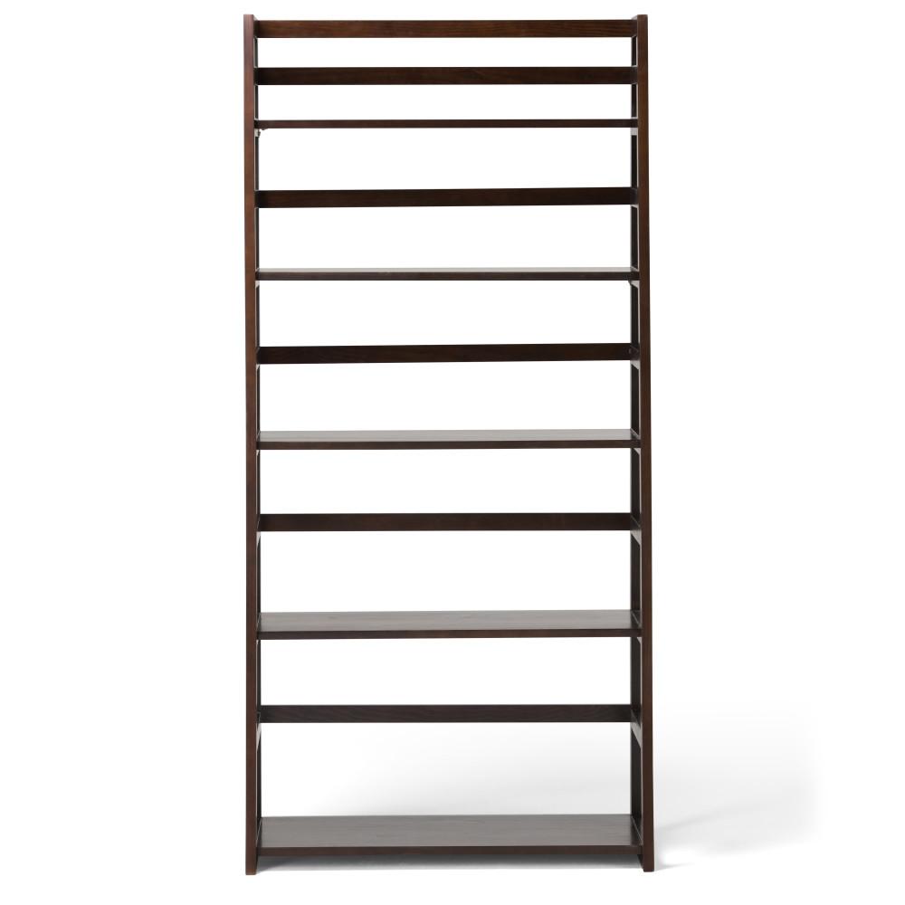 Brunette Brown | Acadian Ladder Shelf Bookcase