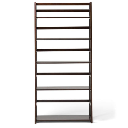 Brunette Brown | Acadian Ladder Shelf Bookcase