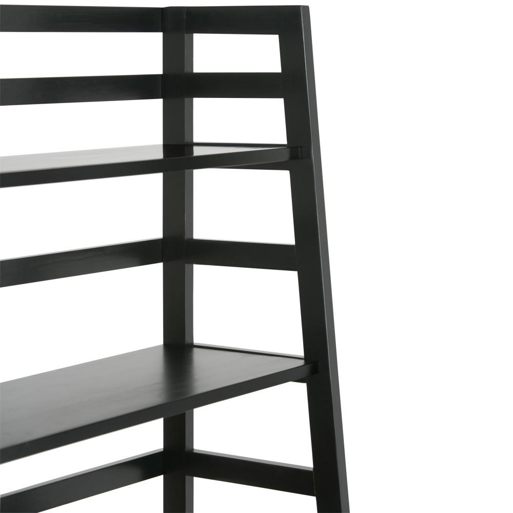 Black | Acadian Ladder Shelf Bookcase