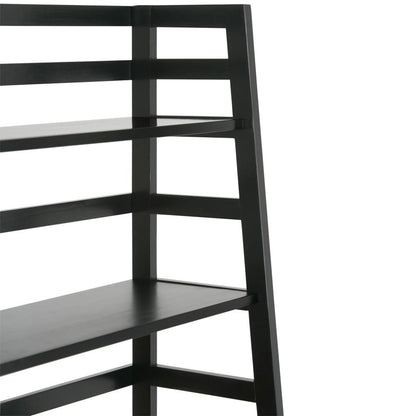 Black | Acadian Ladder Shelf Bookcase