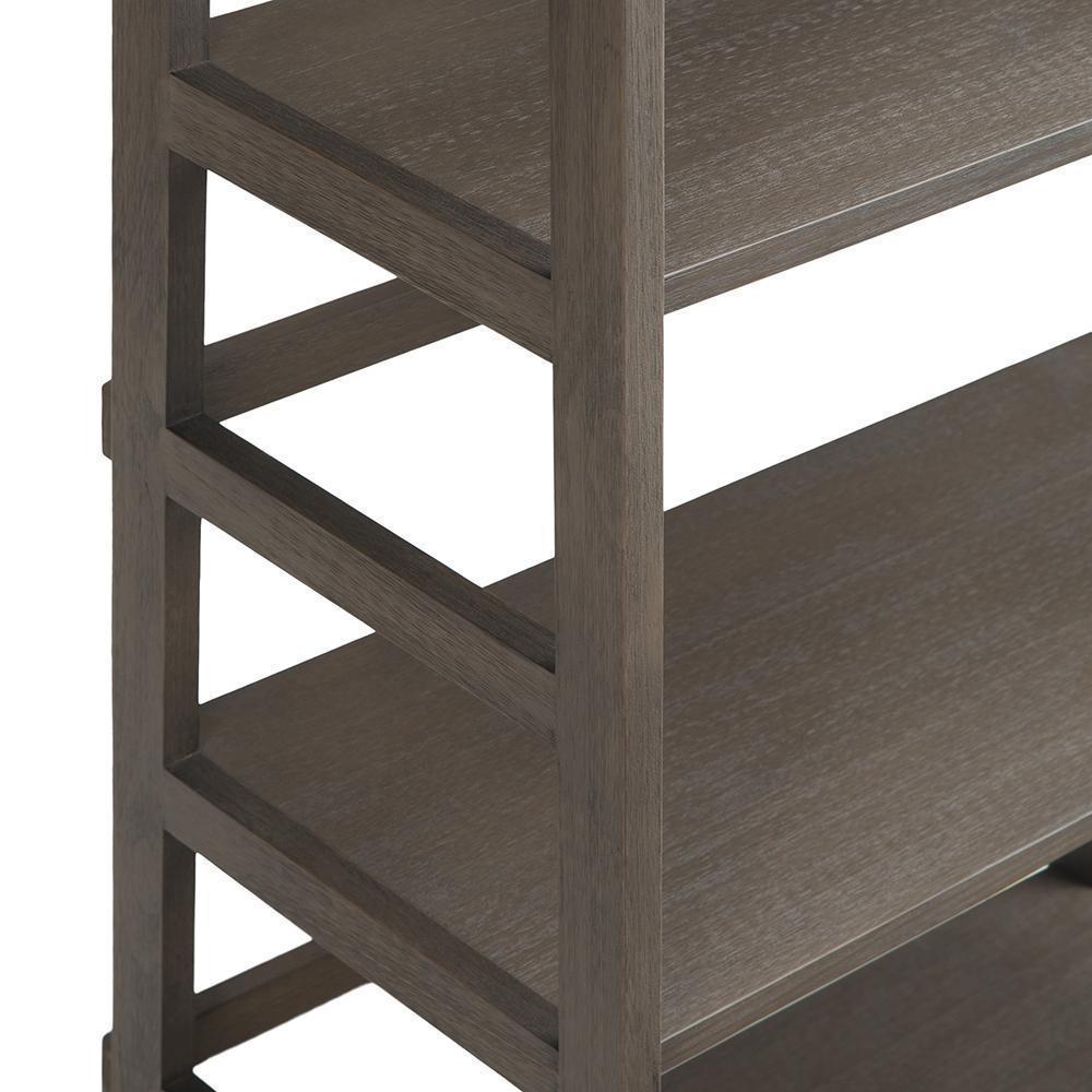 Farmhouse Grey | Acadian Ladder Shelf Bookcase