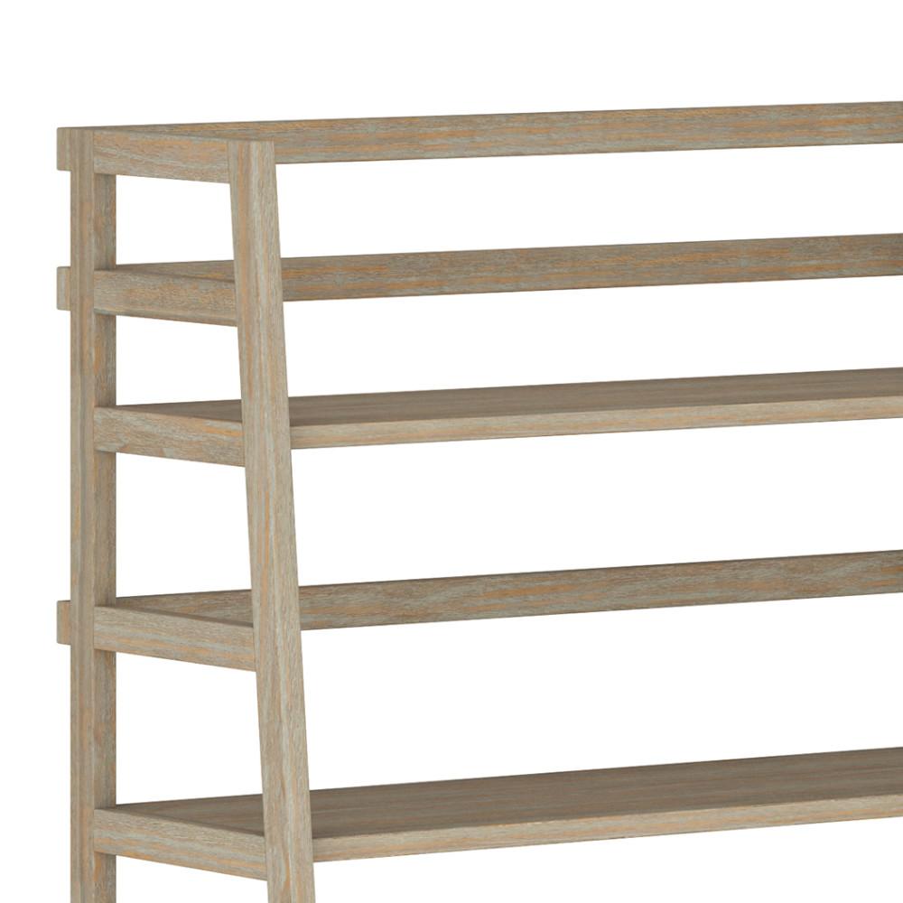 Distressed Grey | Acadian Ladder Shelf Bookcase