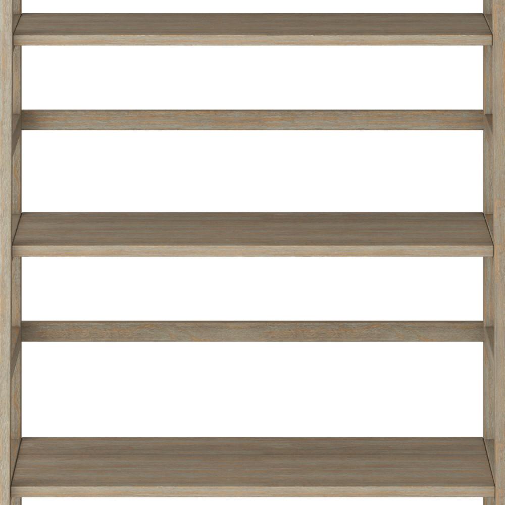 Distressed Grey | Acadian Ladder Shelf Bookcase