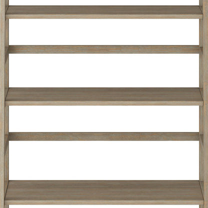 Distressed Grey | Acadian Ladder Shelf Bookcase