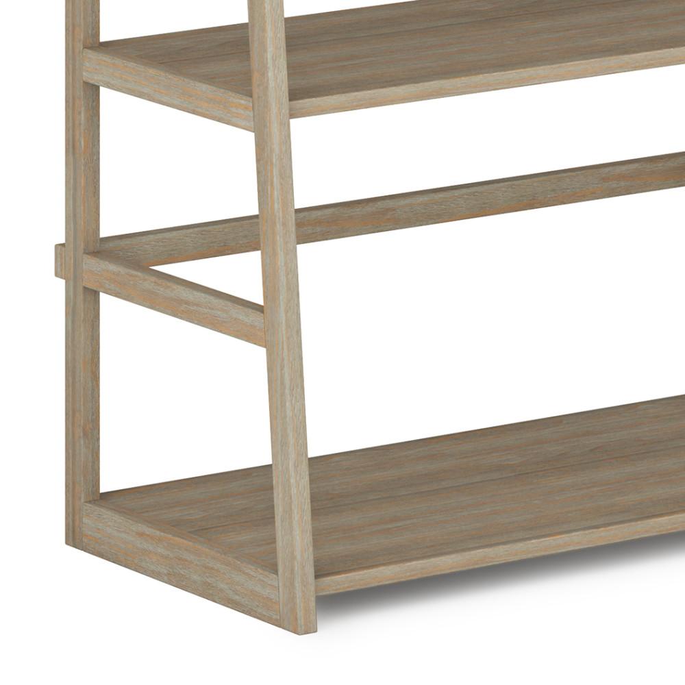 Distressed Grey | Acadian Ladder Shelf Bookcase