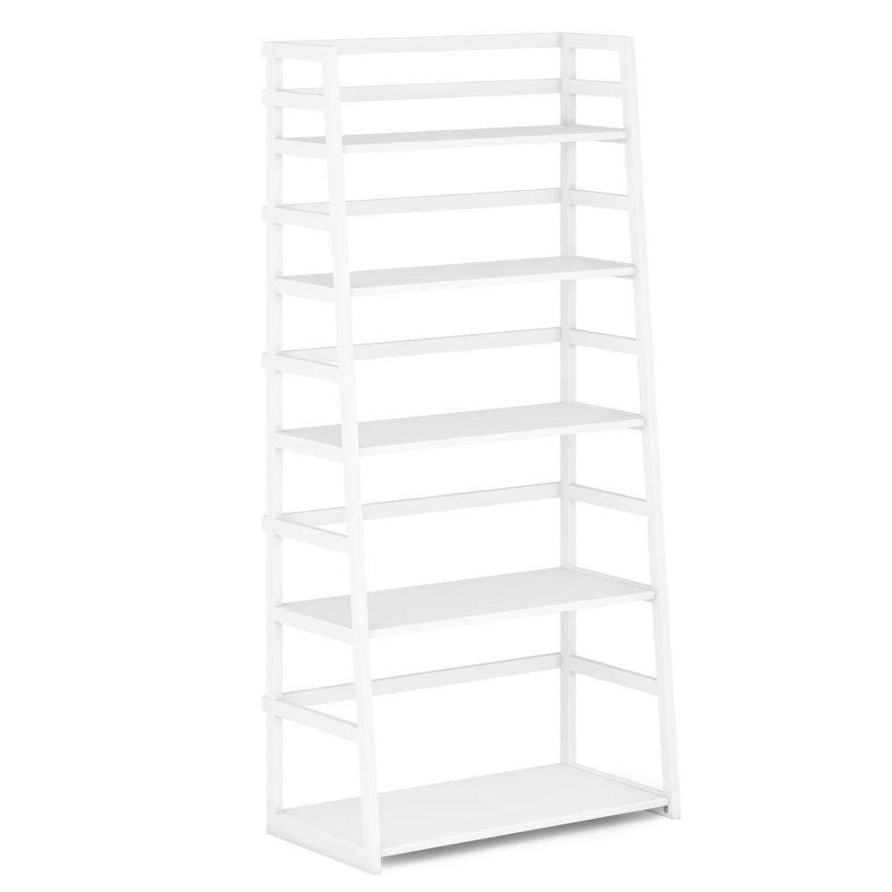 White | Acadian Ladder Shelf Bookcase