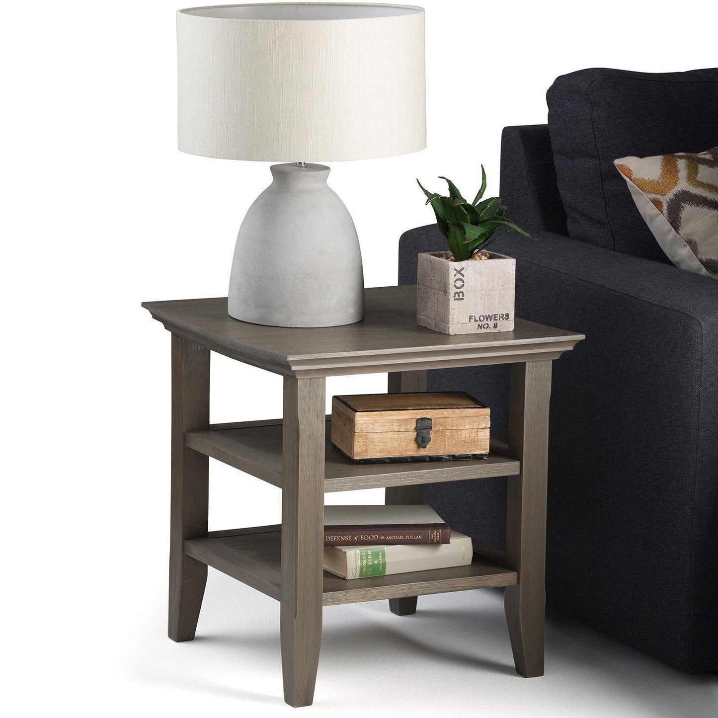 Farmhouse Grey | Acadian End Side Table