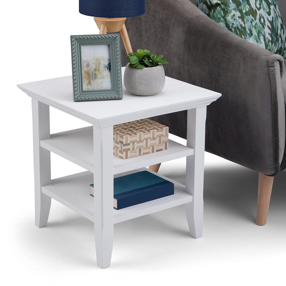 White | Acadian End Side Table