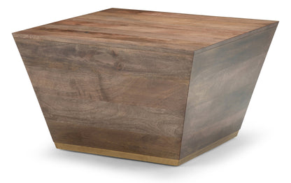 Distressed Dark Brown | Abba Square Coffee Table