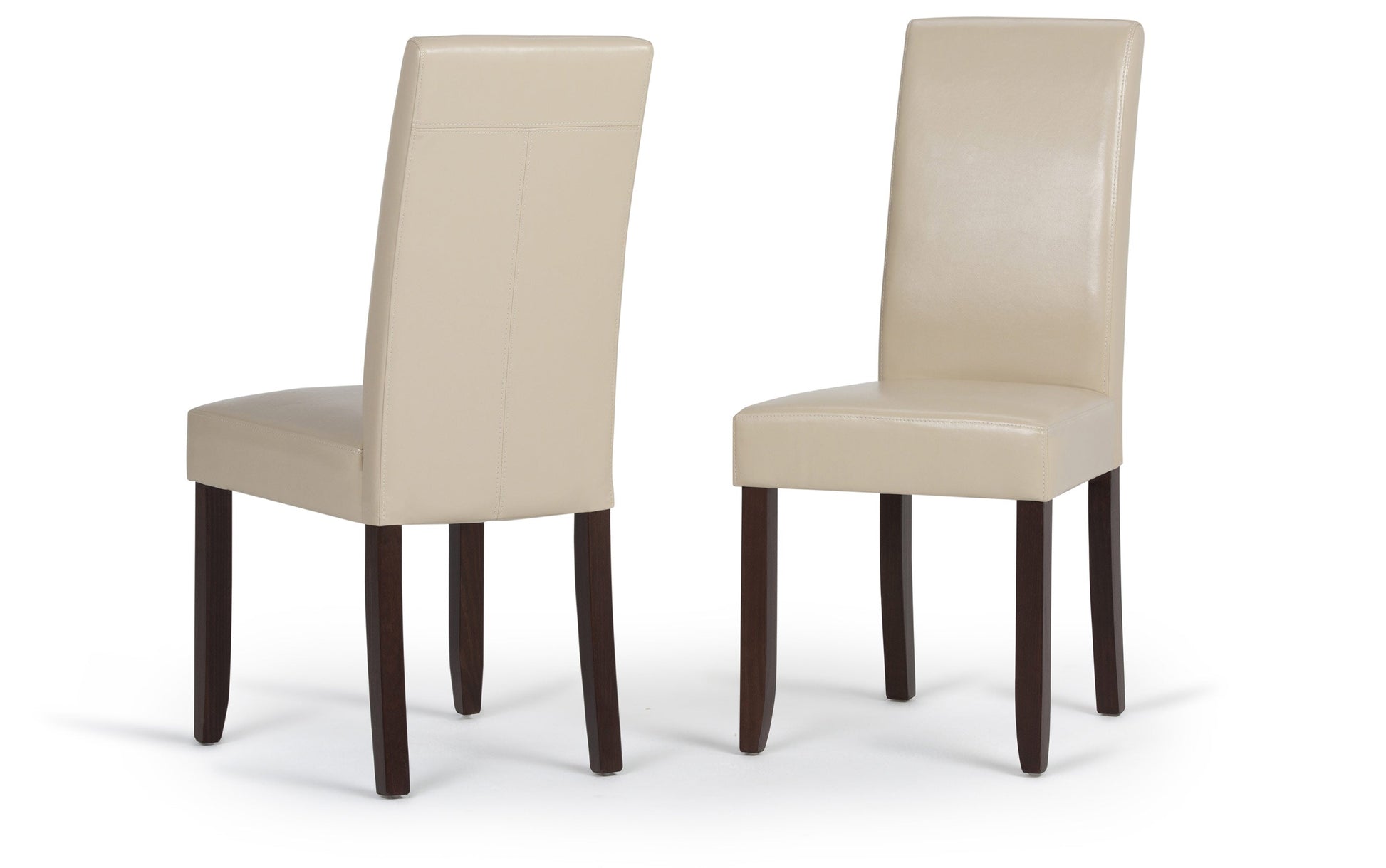 Satin Cream Vegan Leather | Acadian 7 Piece Dining Set