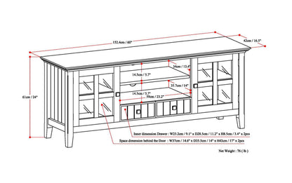 Light Golden Brown | Acadian 60 inch TV Stand