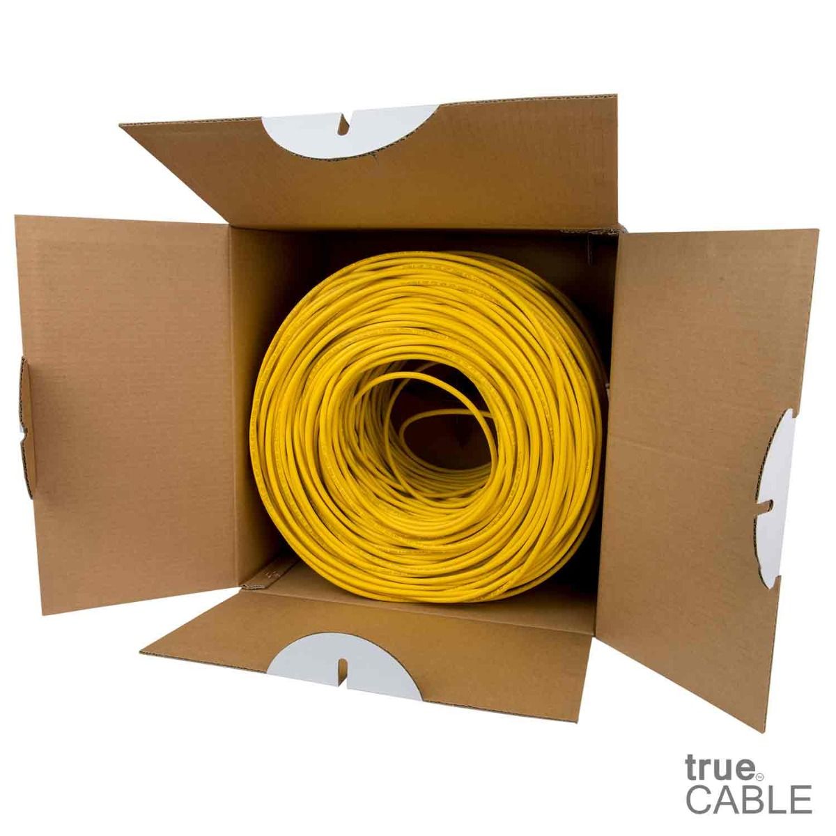 Cat6 Plenum Ethernet Cable, Unshielded, 1000ft, Yellow