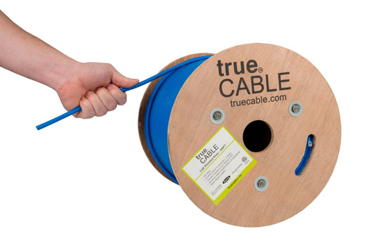Cat6 Riser Ethernet Cable, Shielded, 500ft, Blue