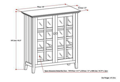 Natural Aged Brown | Acadian Medium Storage Cabinet