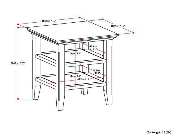 White | Acadian End Side Table